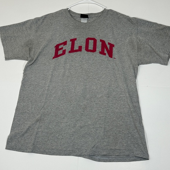 Vintage Elon University Phoenix T-Shirt Elon College Gray Large Distressed 1990s - Picture 9 of 13
